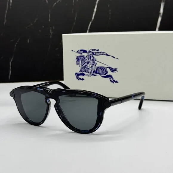 NEW BURBERRY BE4427 4111/87 UNISEX HAVANA BLUE SUNGLASSES BURBERRY BE4427 411187 - Picture 1 of 11
